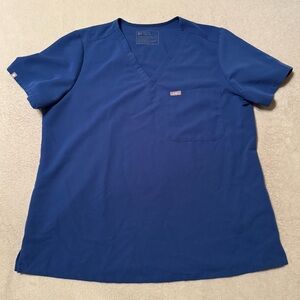 Figs XL Royal Blue Catarina Scrub Top